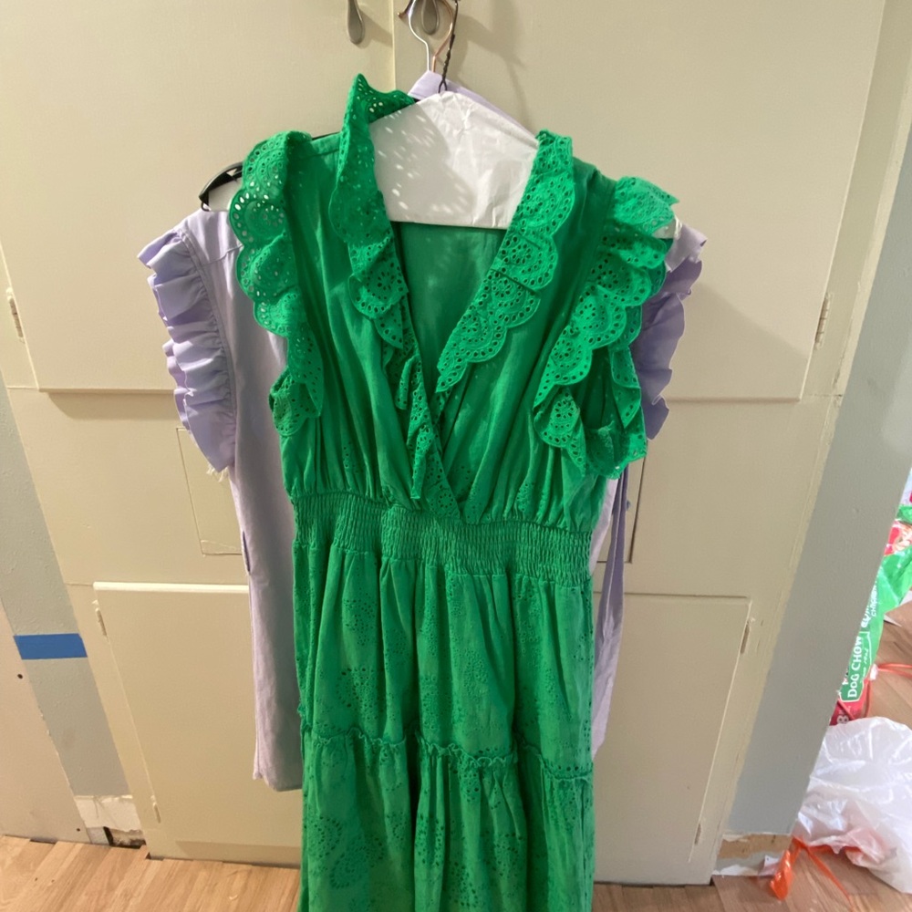 Green Ruffled Dress